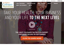 Tablet Screenshot of culinarynutrition.com